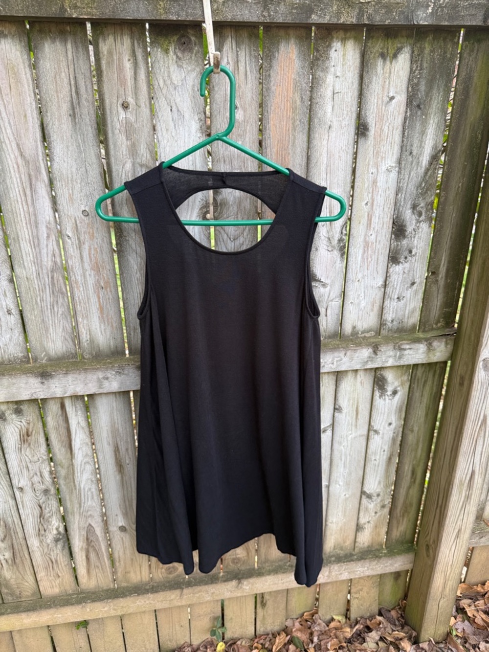 American Eagle AEO Tank Sleeveless Dress tunic coverup mini cutout black S